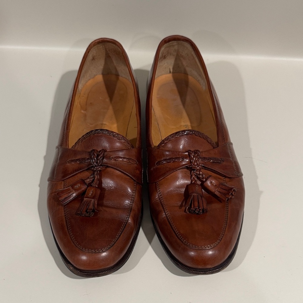 Johnston & Murphy Chestnut Leather Tassel 👞 Loafers